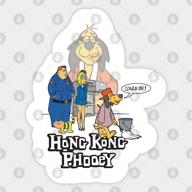 Hong Kong Phooey - Could Be! - Dark Design Sticker by Chewbaccadoll